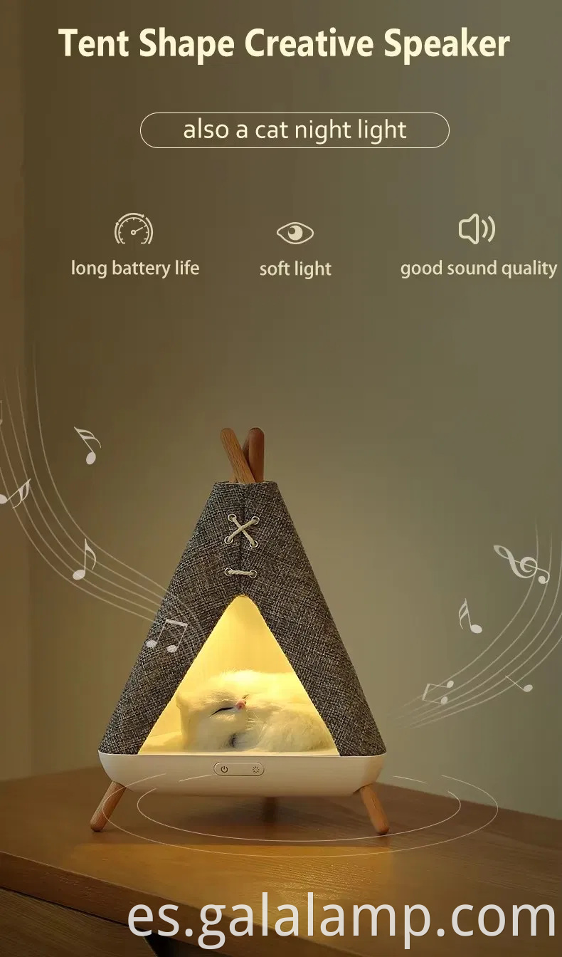 Tienda de altavoz Bluetooth portátil con colorida luz nocturna LED